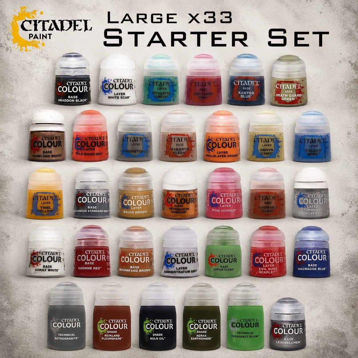 Warhammer 40k Citadel Colour Large Starter Paint Set x 33 - RRP £97.95 *40% OFF*