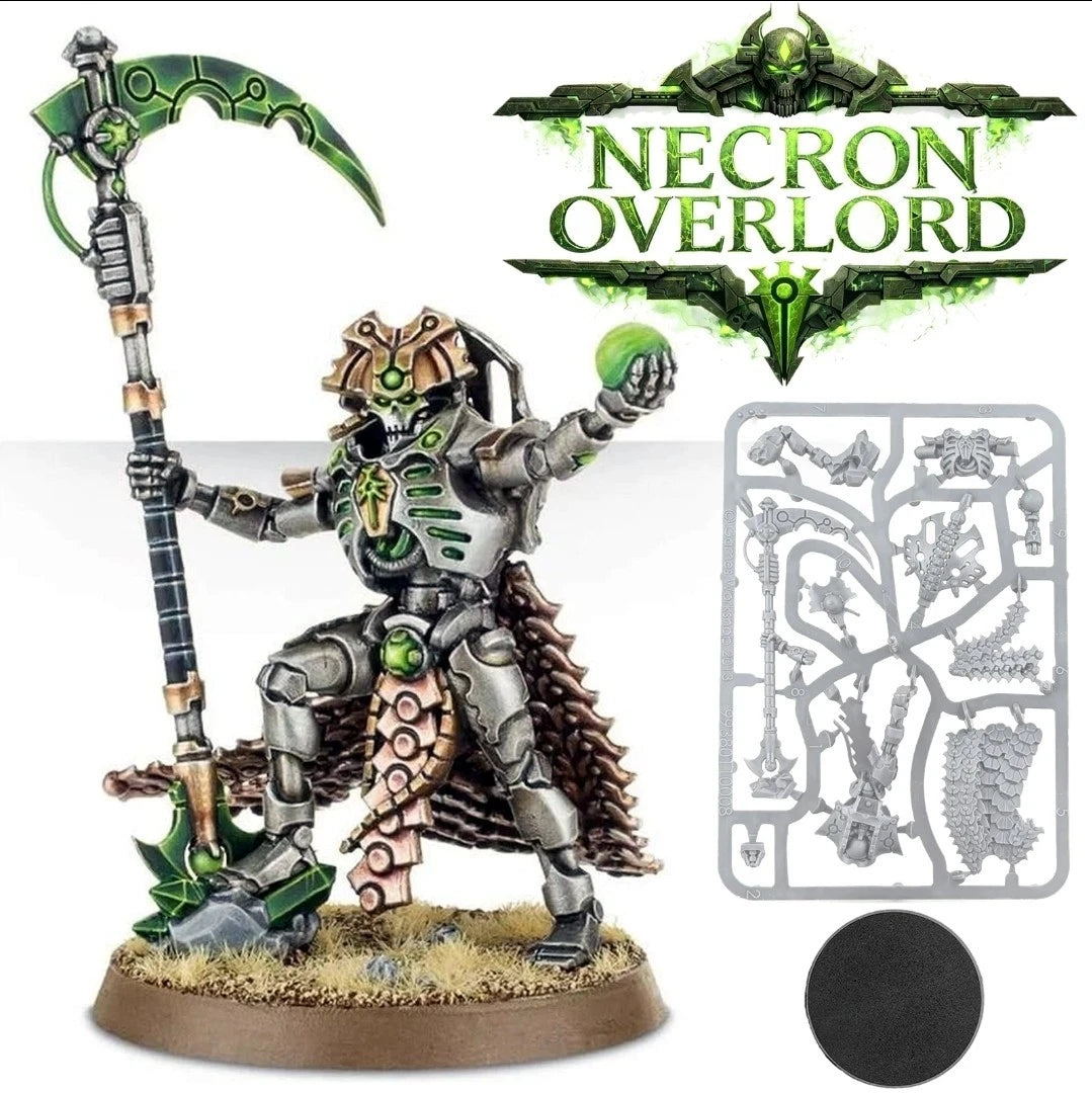 Warhammer 40k Necron Overlord with Scythe and Resurrection Orb - New - OOP