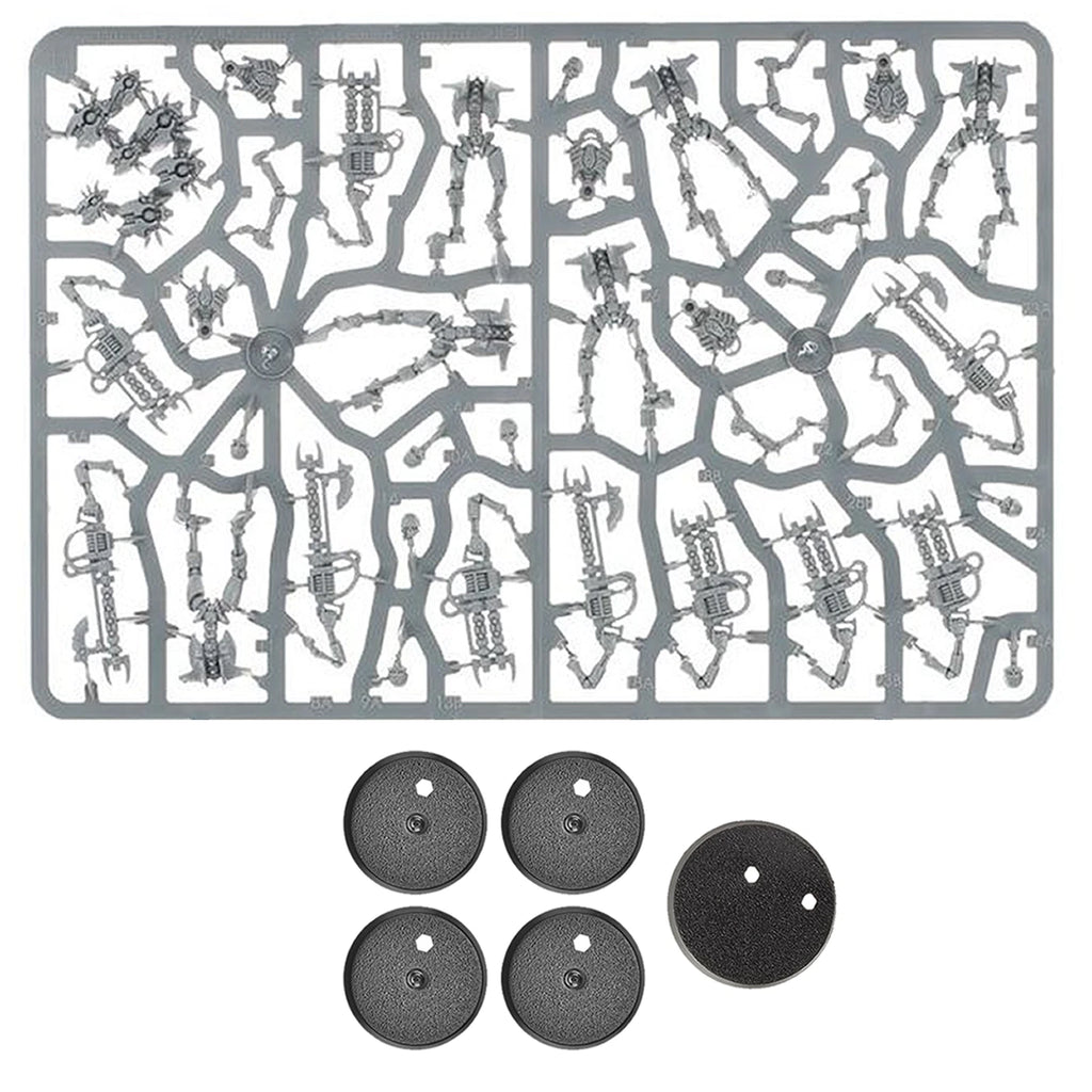 Warhammer 40k Necron Warriors x 4 & Scarabs Swarm x 1 - New on Sprues