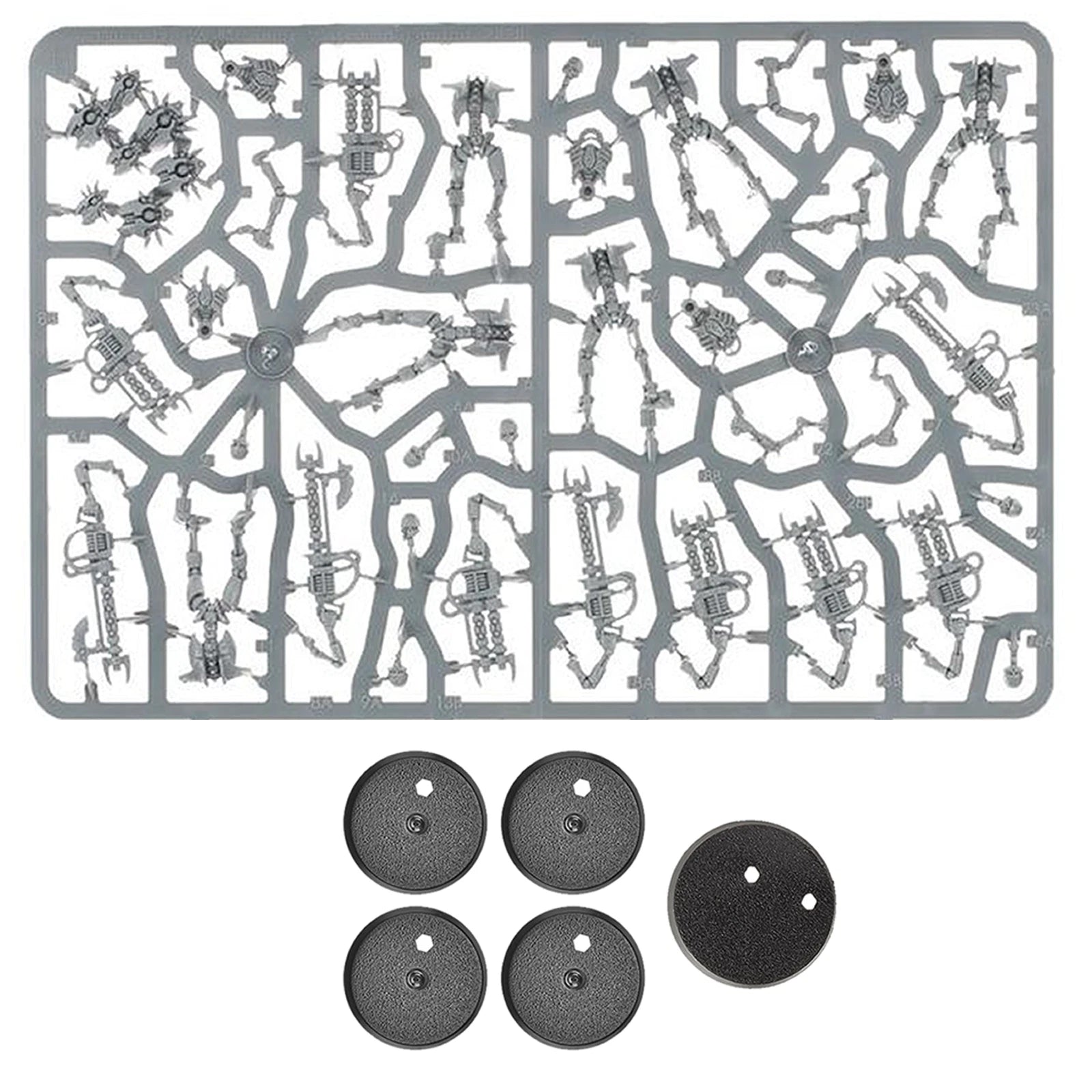 Warhammer 40k Necron Warriors x 4 & Scarabs Swarm x 1 - New on Sprues