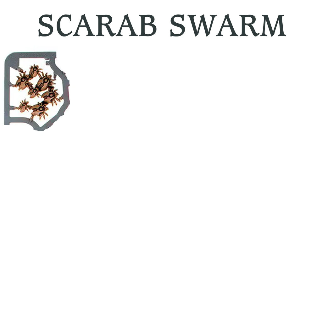 Warhammer 40k Necron Warriors x 4 & Scarabs Swarm x 1 - New on Sprues
